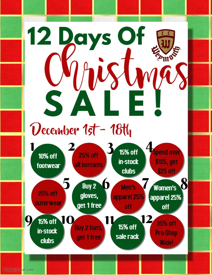 Launch a 12 day Christmas Sale