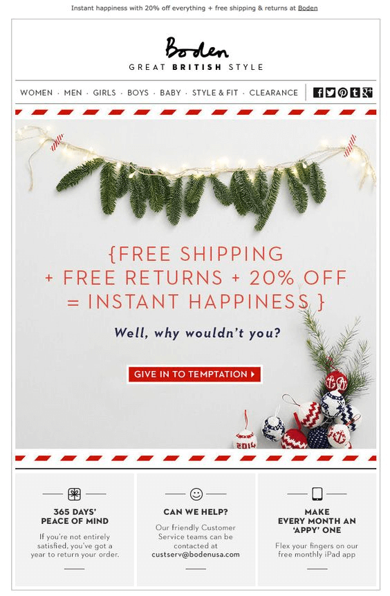 Offer Free Shipping