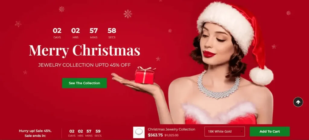 holiday homepage design